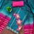 Women's blue coco silk embroidered unstitched dress material