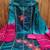 Women's blue coco silk embroidered unstitched dress material