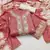 Women's peach coco silk embroidered unstitched dress material