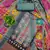 Women's grey silk chiffon printed unstitched dress material