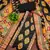 Women's black silk chiffon printed unstitched dress material