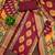 Women's maroon silk chiffon printed unstitched dress material