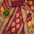 Women's maroon silk chiffon printed unstitched dress material