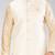 Fawn dupon art silk kurta, jacket with matching dhoti