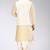 Fawn dupon art silk kurta, jacket with matching dhoti