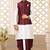 White dupon art silk kurta, jacket with matching dhoti