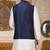 White dupon art silk kurta, jacket with matching dhoti