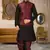 Black dupon art silk kurta, jacket with matching dhoti