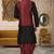 Black dupon art silk kurta, jacket with matching dhoti