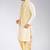 Cream dupon art silk kurta, jacket with matching dhoti