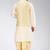 Cream dupon art silk kurta, jacket with matching dhoti