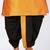Mustard dupon art silk kurta, jacket with matching dhoti and churidar