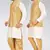 White dupon art silk kurta, jacket with matching dhoti and churidar