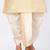 Fawn dupon art silk kurta, jacket with matching dhoti and churidar