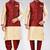 Fawn dupon art silk kurta, jacket with matching dhoti and churidar