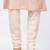Beige dupon art silk kurta, jacket with matching dhoti and churidar