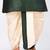 Green dupon art silk kurta, jacket with matching dhoti and churidar