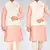 Pink dupon art silk kurta, jacket with matching dhoti and churidar