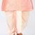 Pink dupon art silk kurta, jacket with matching dhoti and churidar