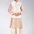 Light brown dupon art silk kurta, jacket with matching dhoti