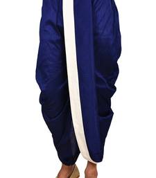 White dupion art silk readymade dhoti with patch work