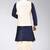 Navy blue dupon art silk kurta, jacket with matching dhoti