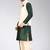 Rama green dupon art silk kurta, jacket with matching dhoti