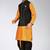 Mustard dupon art silk kurta, jacket with matching dhoti