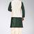 Rama green dupon art silk kurta, jacket with matching dhoti
