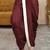 Maroon dupion art silk readymade dhoti with patch work