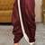 Maroon dupion art silk readymade dhoti with patch work