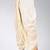 White dupion art silk readymade dhoti with patch work