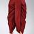Maroon dupion art silk readymade dhoti with patch work