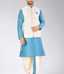 Firoza dupon art silk kurta, jacket with matching dhoti