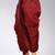 Maroon dupion art silk readymade dhoti with patch work