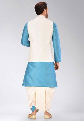Firoza dupon art silk kurta, jacket with matching dhoti 4