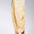 Beige dupion art silk readymade dhoti with patch work