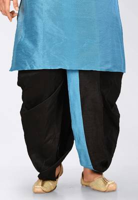 Firoza dupon art silk kurta, jacket with matching dhoti and churidar 2