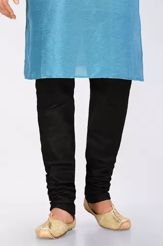 Firoza dupon art silk kurta, jacket with matching dhoti and churidar