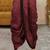 Maroon dupion art silk readymade dhoti with patch work