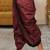 Maroon dupion art silk readymade dhoti with patch work