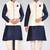 Navy blue dupon art silk kurta, jacket with matching dhoti and churidar