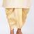 Cream dupon art silk kurta, jacket with matching dhoti and churidar