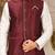 Deep cream dupon art silk kurta, jacket with matching dhoti