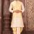 Deep cream dupon art silk kurta, jacket with matching dhoti