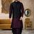 Wine dupon art silk kurta, jacket with matching dhoti