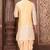 Deep cream dupon art silk kurta, jacket with matching dhoti