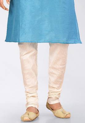 Firoza dupon art silk kurta, jacket with matching dhoti and churidar 3