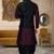 Wine dupon art silk kurta, jacket with matching dhoti
