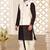 Wine dupon art silk kurta, jacket with matching dhoti